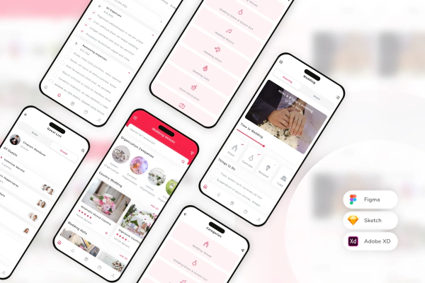 Wedding Planner & Organisation Mobile App UI Kit