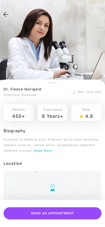 Doctor Appointment Mobile App UI Kit - Screenshot 3