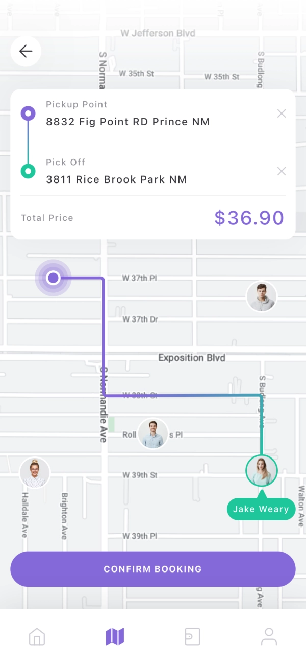 Ride Sharing Mobile App UI Kit - Screenshot 3