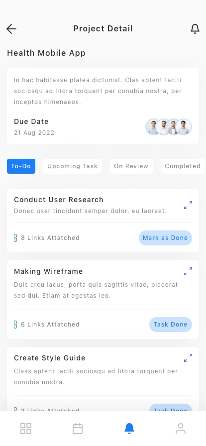 Task Manager Mobile App UI Kit - Screenshot 3