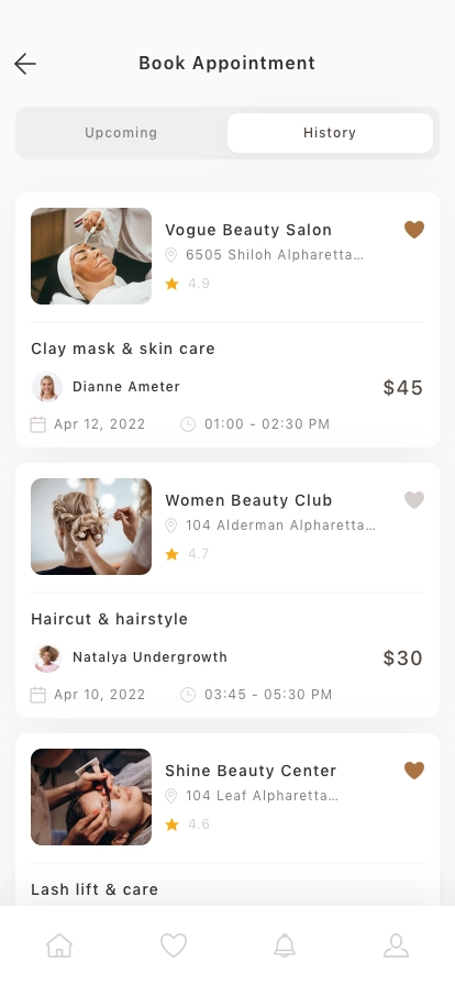 Beauty & Hair Salon Mobile App UI Kit - Screenshot 3
