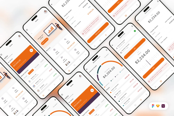 Personal Fintech Mobile App UI Kit