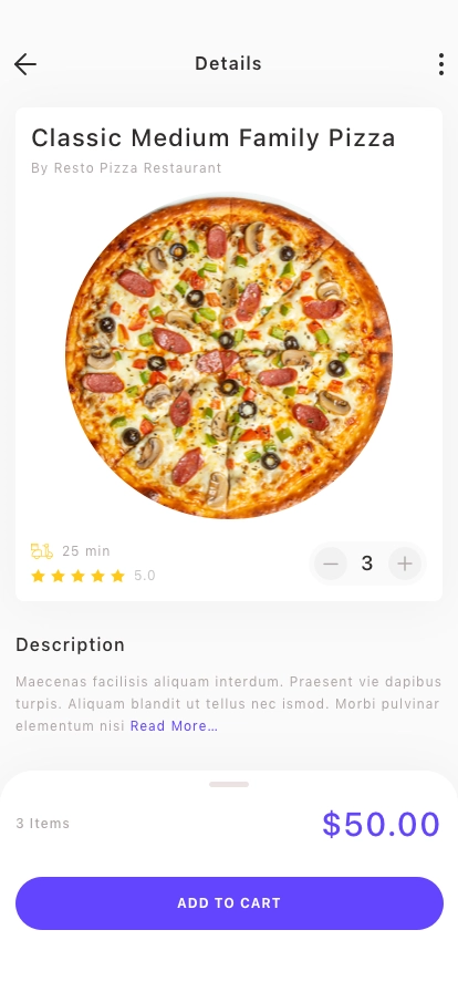 Food Delivery Mobile App UI Kit - Screenshot 5