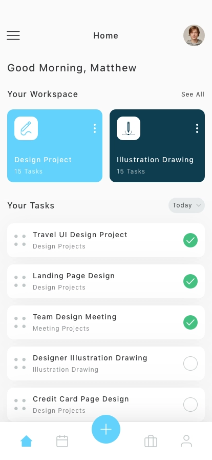 Project Management Mobile App UI Kit - Screenshot 1