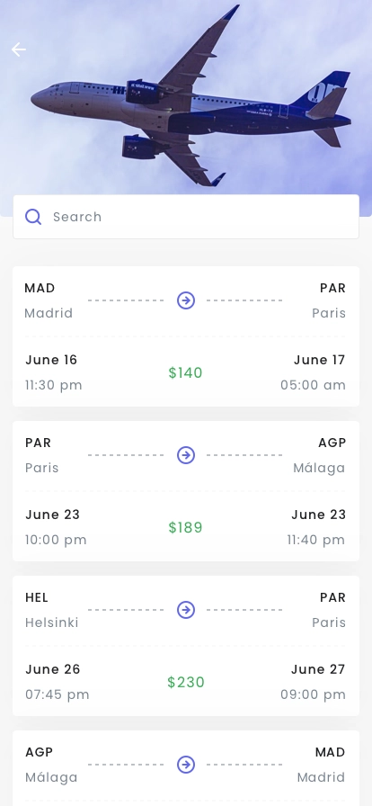 Flight Booking Mobile App UI Kit - Screenshot 3