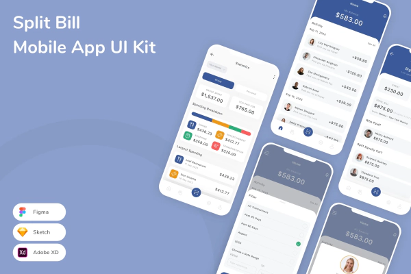 Split Bill Mobile App UI Kit