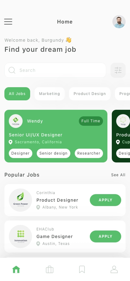 Job Finder Mobile App UI Kit - Screenshot 1