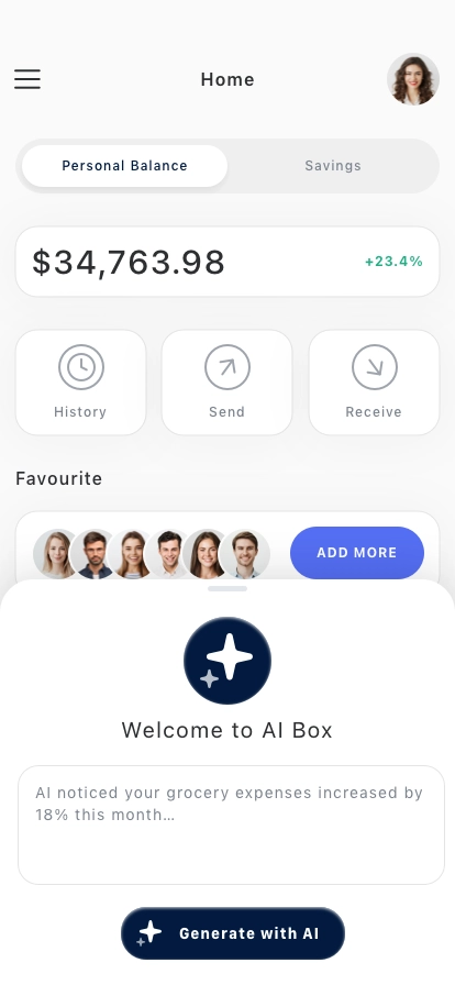 AI Banking Mobile App UI Kit - Screenshot 1