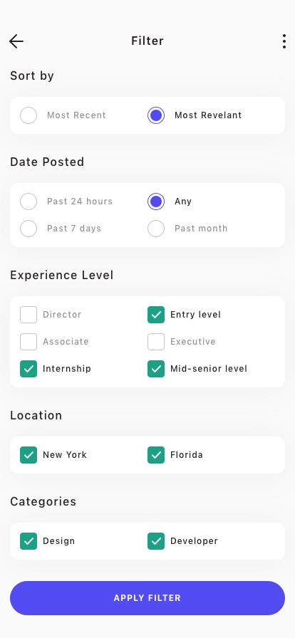 Job Finder Mobile App UI Kit - Screenshot 2