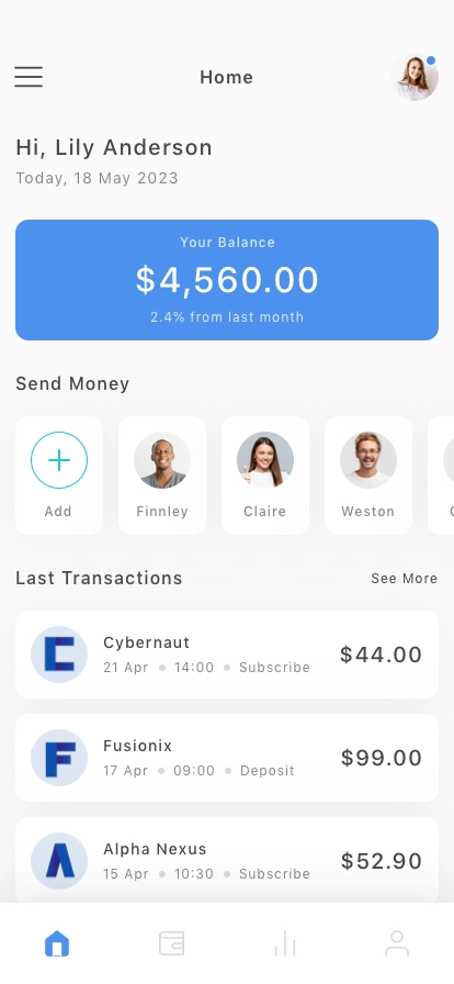 Finance & Banking Mobile App UI Kit - Screenshot 3