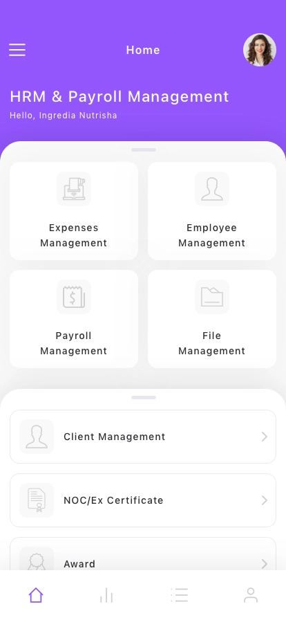 HRM & Payroll Management Mobile App UI Kit - Screenshot 1