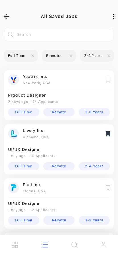 Job Finder & Hiring Platform Mobile App UI Kit - Screenshot 2
