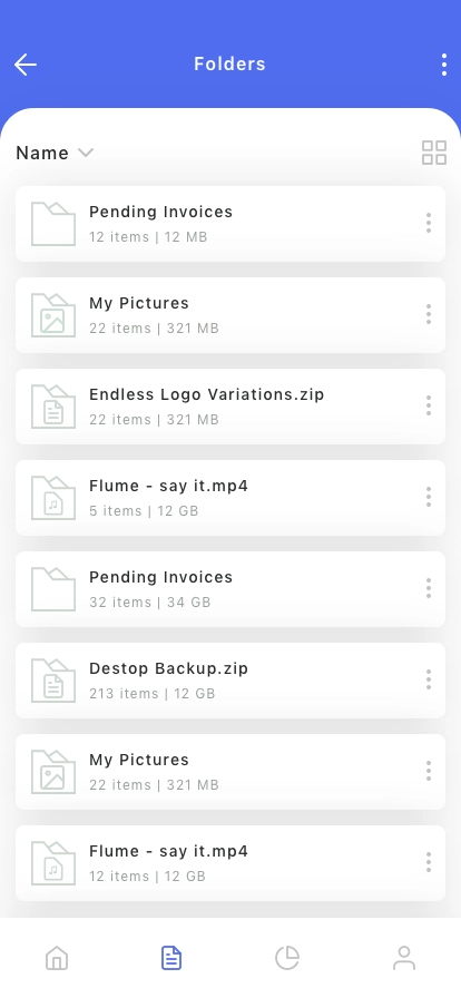 File Manager Mobile App UI Kit for Figma, Sketch & XD | UIworkshop