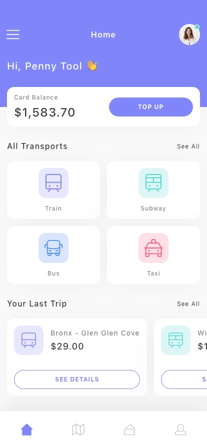 Public Transport Mobile App UI Kit - Screenshot 3