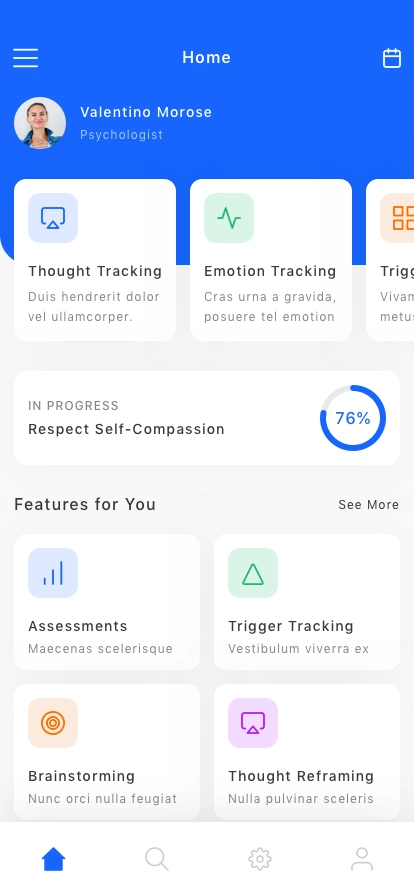 Mental Health Mobile App UI Kit - Screenshot 1