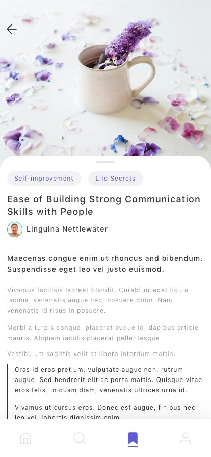Blog & Article Mobile App UI Kit - Screenshot 2