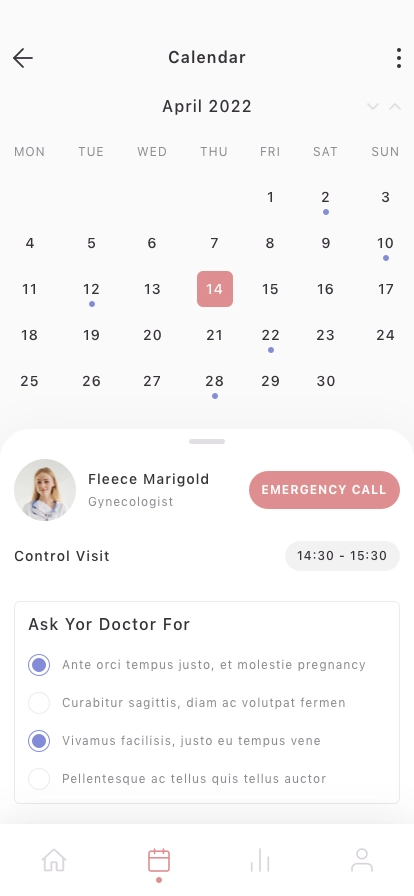 Pregnancy Tracker Mobile App UI Kit - Screenshot 4