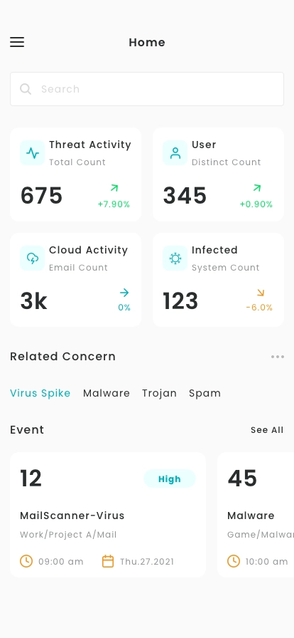 Antivirus & Malware Scanner App UI Kit - Screenshot 2