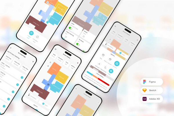 Smart Robot Vacuum Cleaner Mobile App UI Kit