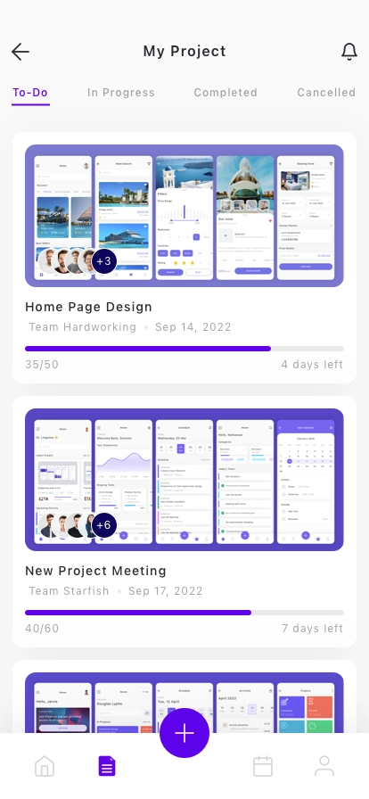 Task & Project Management Mobile App UI Kit - Screenshot 2