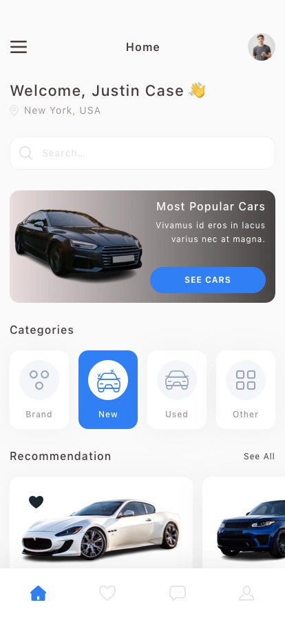 Car Marketplace Mobile App UI Kit - Screenshot 1
