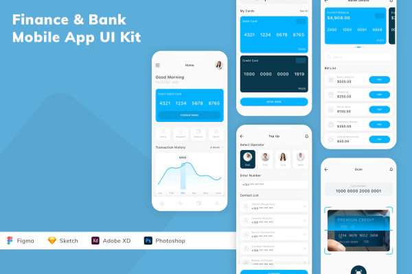 Finance & Bank Mobile App UI Kit