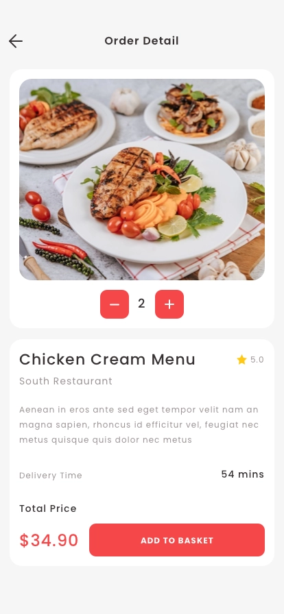 Food Service Delivery App UI Kit - Screenshot 4