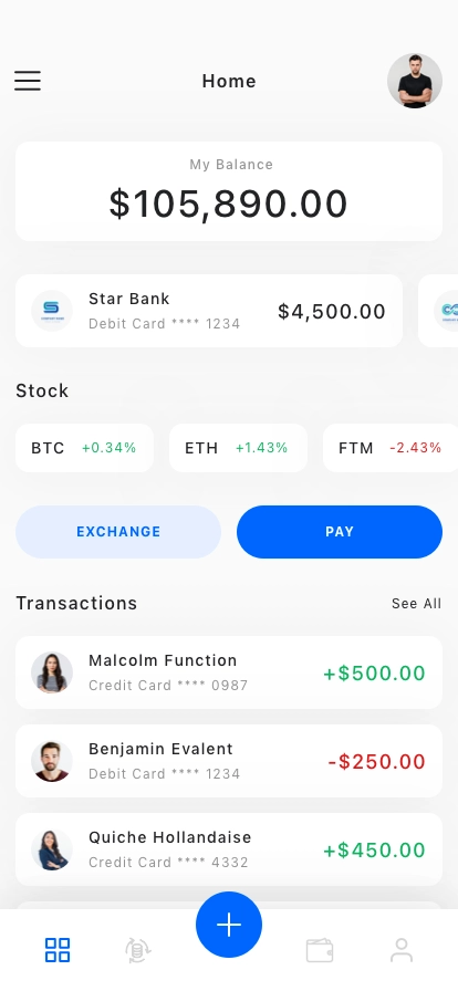 Crypto Banking Mobile App UI Kit - Screenshot 1