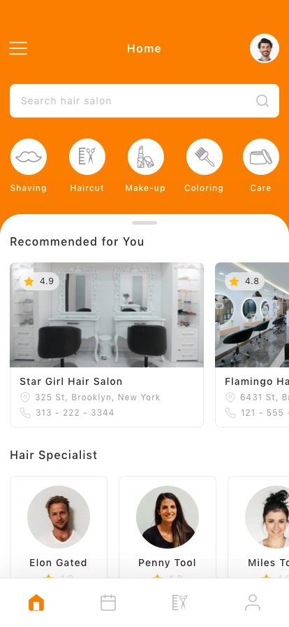 Hair Salon Appointment Mobile App UI Kit - Screenshot 1