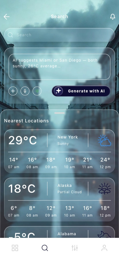 AI Weather & Forecast Mobile App UI Kit - Screenshot 2