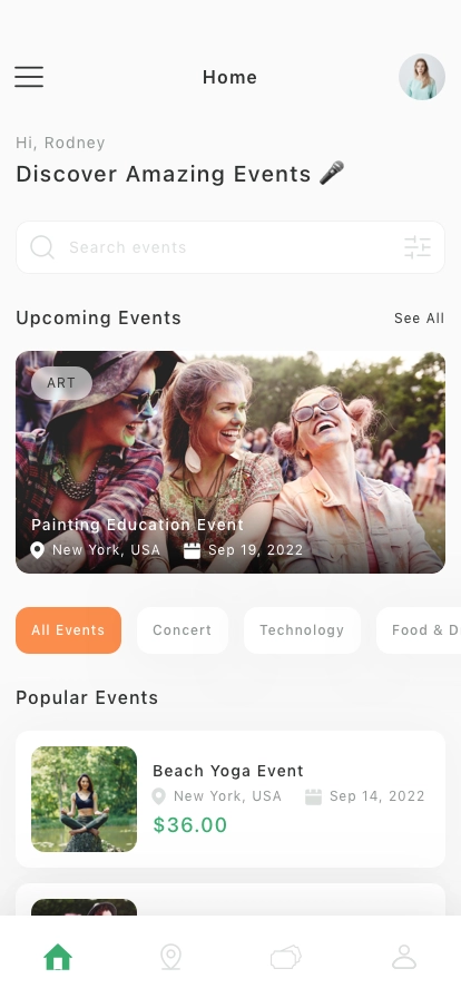 Event Finder & Booking Mobile App UI Kit - Screenshot 5