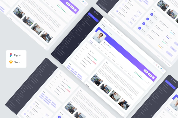 User Profile Overview Dashboard Template UI Kit