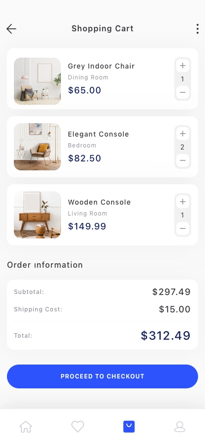 Furniture Shop Mobile App UI Kit - Screenshot 5