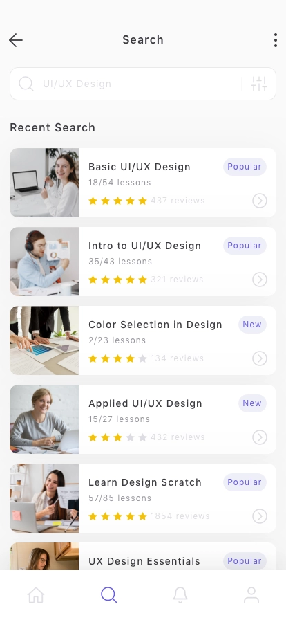 Online Learning Mobile App UI Kit - Screenshot 2
