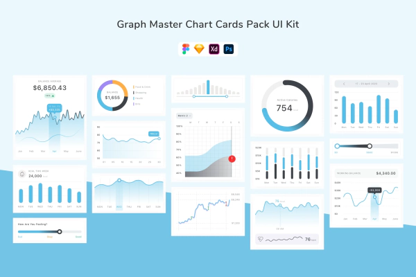 Graph Master Chart Cards Pack UI Kit