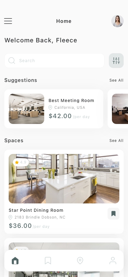 Coworking Space Mobile App UI Kit - Screenshot 1