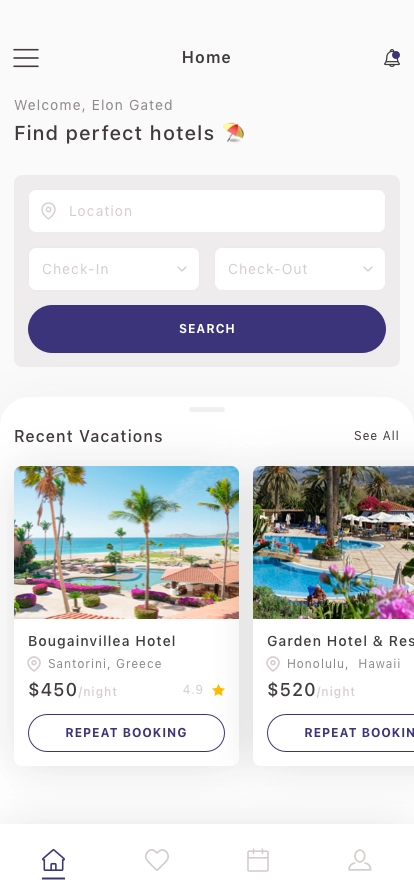 Hotel Booking Mobile App UI Kit - Screenshot 3