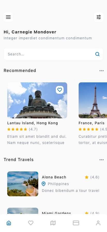 Travel & Destination Mobile App UI Kit - Screenshot 3