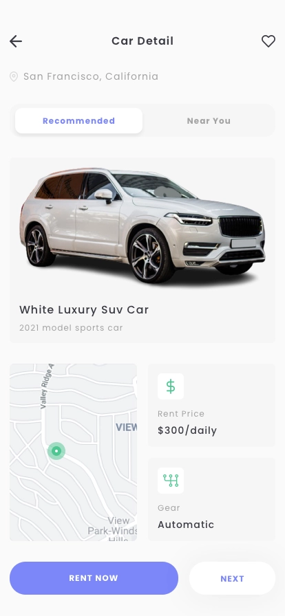 Car Rental Mobile App UI Kit - Screenshot 4
