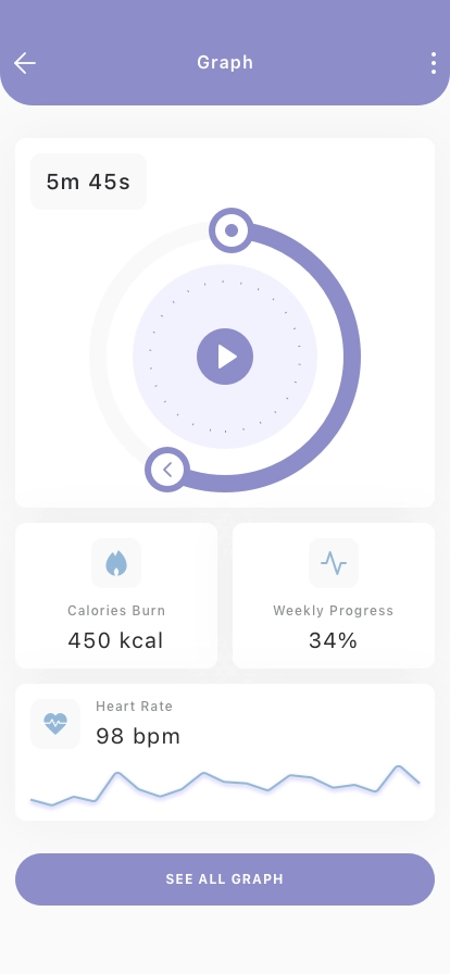 Personal Fitness Mobile App UI Kit - Screenshot 2