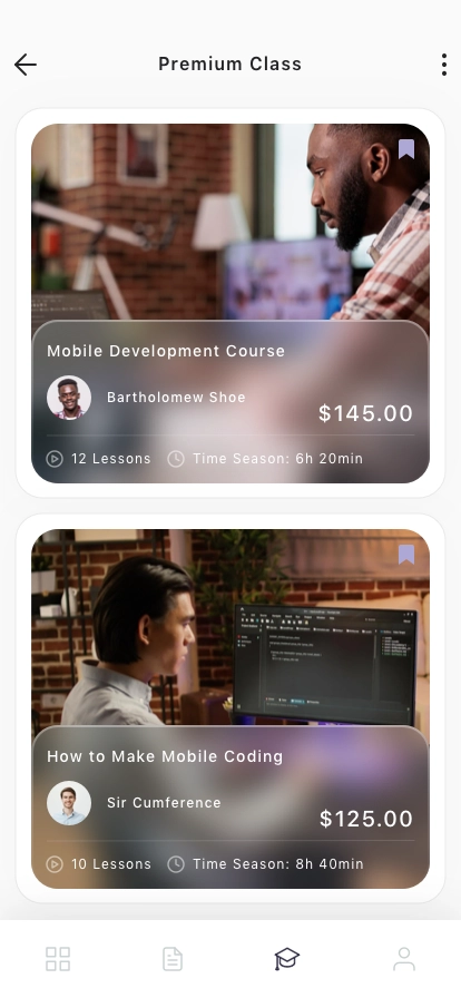 Online Learning Mobile App UI Kit - Screenshot 2