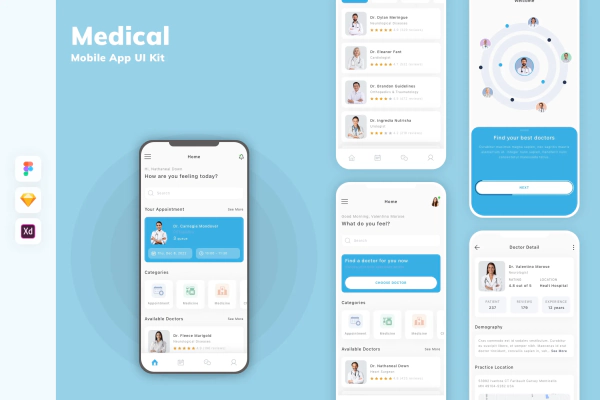 Medical Mobile App UI Kit