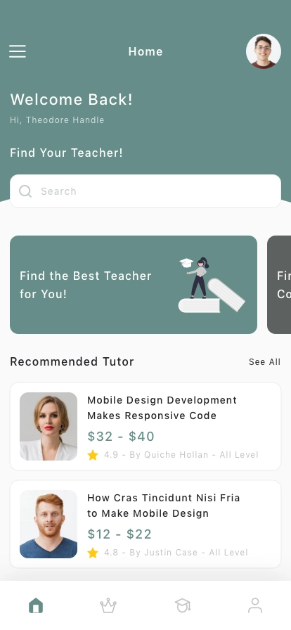 Education Mobile App UI Kit - Screenshot 2