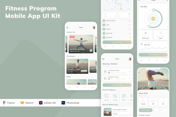 Fitness Program Mobile App UI Kit