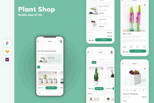 Plant Shop Mobile App UI Kit