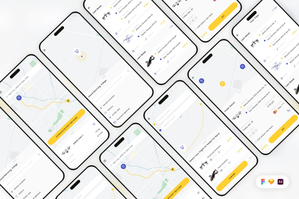 Drone Delivery Mobile App UI Kit
