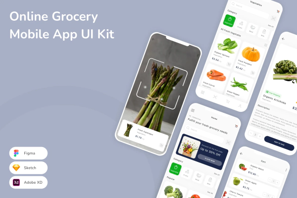 Online Grocery Mobile App UI Kit