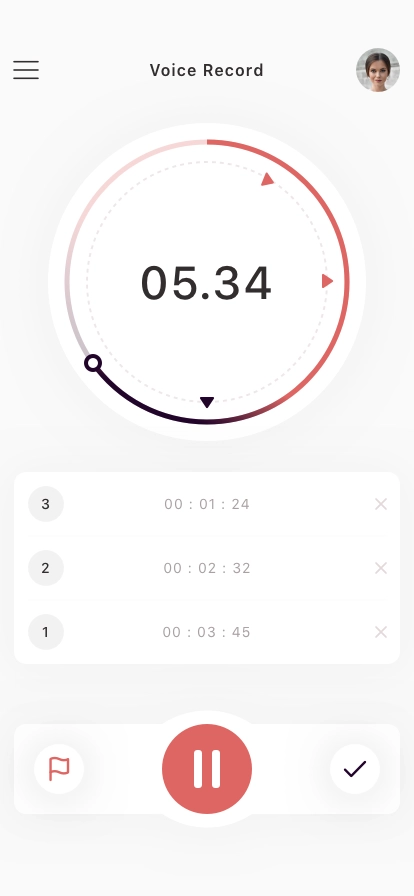 Voice Recorder Mobile App UI Kit - Screenshot 2