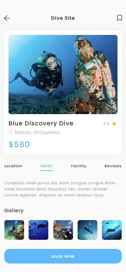 Diving Mobile App UI Kit - Screenshot 4