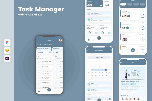 Task Manager Mobile App UI Kit